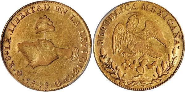 8 Escudo Second Federal Republic of Mexico (1846 - 1863) Gold 