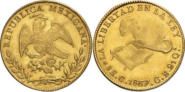 8 Escudo Second Federal Republic of Mexico (1846 - 1863) Gold 