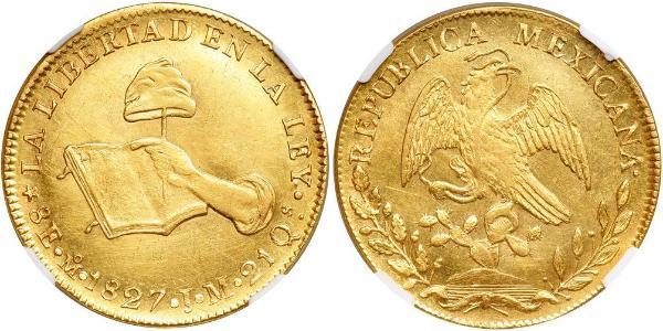 8 Escudo Second Federal Republic of Mexico (1846 - 1863) Gold 