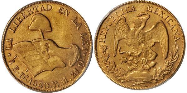 8 Escudo Second Federal Republic of Mexico (1846 - 1863) Gold 