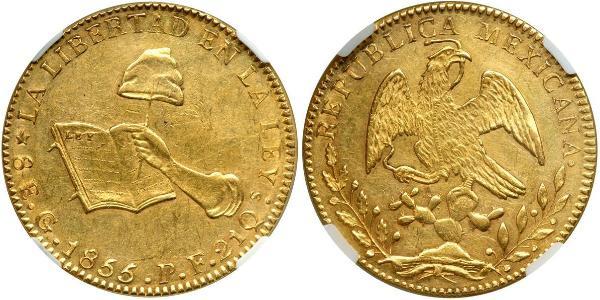 8 Escudo Second Federal Republic of Mexico (1846 - 1863) Gold 