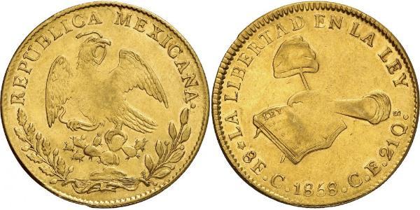 8 Escudo Second Federal Republic of Mexico (1846 - 1863) Gold 