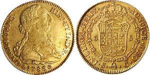 8 Escudo Spanish Empire (1700 - 1808) Gold Charles III of Spain (1716 -1788)