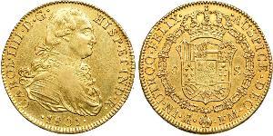 8 Escudo Spanish Mexico  / Kingdom of New Spain (1519 - 1821) Gold Charles IV of Spain (1748-1819)