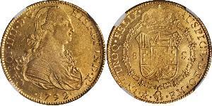 8 Escudo Spanish Mexico  / Kingdom of New Spain (1519 - 1821) Gold Charles IV of Spain (1748-1819)