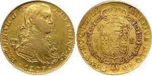 8 Escudo Spanish Mexico  / Kingdom of New Spain (1519 - 1821) Gold Ferdinand VII of Spain (1784-1833)