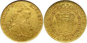 8 Escudo Spanish Mexico  / Kingdom of New Spain (1519 - 1821) Gold Charles IV of Spain (1748-1819)