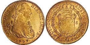 8 Escudo Spanish Mexico  / Kingdom of New Spain (1519 - 1821) Gold Charles IV of Spain (1748-1819)