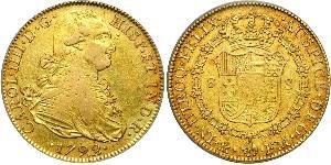 8 Escudo Spanish Mexico  / Kingdom of New Spain (1519 - 1821) Gold Charles IV of Spain (1748-1819)