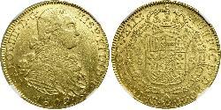 8 Escudo Viceroyalty of New Granada (1717 - 1819) Gold Charles IV of Spain (1748-1819)