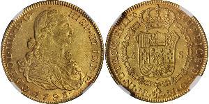 8 Escudo Viceroyalty of New Granada (1717 - 1819) Gold Charles IV of Spain (1748-1819)