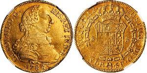 8 Escudo Viceroyalty of New Granada (1717 - 1819) Gold Charles III of Spain (1716 -1788)