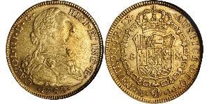 8 Escudo Viceroyalty of New Granada (1717 - 1819) Gold Charles III of Spain (1716 -1788)