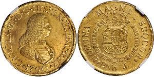 8 Escudo Viceroyalty of New Granada (1717 - 1819) Gold Charles III of Spain (1716 -1788)