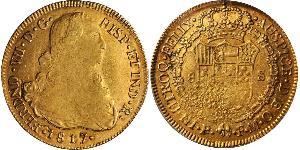 8 Escudo Viceroyalty of New Granada (1717 - 1819) Gold Ferdinand VII of Spain (1784-1833)