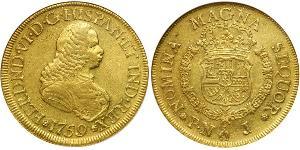 8 Escudo Viceroyalty of New Granada (1717 - 1819) Gold Ferdinand VI of Spain (1713-1759)