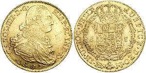 8 Escudo Viceroyalty of New Granada (1717 - 1819) Gold Charles IV of Spain (1748-1819)