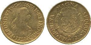 8 Escudo Viceroyalty of New Granada (1717 - 1819) Gold Ferdinand VI of Spain (1713-1759)