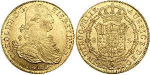 8 Escudo Viceroyalty of New Granada (1717 - 1819) Gold Charles IV of Spain (1748-1819)