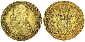 8 Escudo Vizekönigreich Neugranada (1717 - 1819) Gold Ferdinand VII. von Spanien (1784-1833)