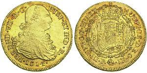 8 Escudo Vizekönigreich Neugranada (1717 - 1819) Gold Ferdinand VII. von Spanien (1784-1833)