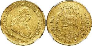 8 Escudo Vizekönigreich Neugranada (1717 - 1819) Gold Karl III. von Spanien (1716 -1788)