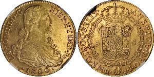 8 Escudo Vizekönigreich Neugranada (1717 - 1819) Gold Karl IV (1748-1819)