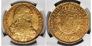 8 Escudo Vizekönigreich Neugranada (1717 - 1819) Gold Karl III. von Spanien (1716 -1788)