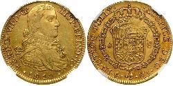 8 Escudo Vizekönigreich Neuspanien (1519 - 1821) Gold Ferdinand VII. von Spanien (1784-1833)