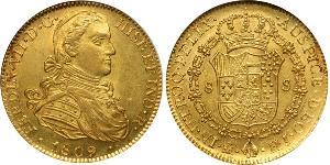 8 Escudo Vizekönigreich Neuspanien (1519 - 1821) Gold Ferdinand VII. von Spanien (1784-1833)