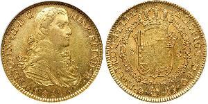 8 Escudo Vizekönigreich Neuspanien (1519 - 1821) Gold Ferdinand VII. von Spanien (1784-1833)