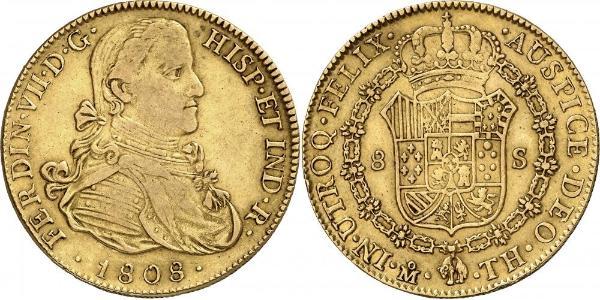 8 Escudo Vizekönigreich Neuspanien (1519 - 1821) Gold Ferdinand VII. von Spanien (1784-1833)