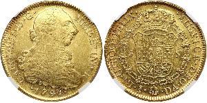 8 Escudo Chili Or Charles IV d