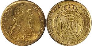 8 Escudo Chili Or Charles IV d