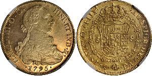 8 Escudo Chili Or Charles IV d