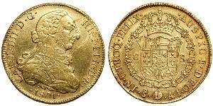 8 Escudo Chili Or Charles IV d