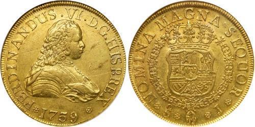 8 Escudo Chili Or Ferdinand VI d