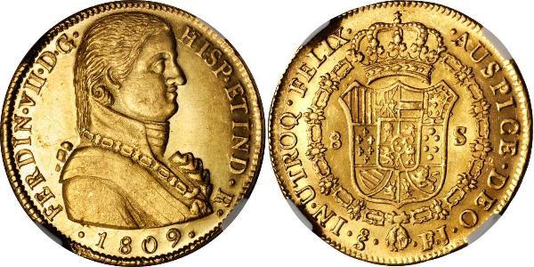 8 Escudo Chili Or Ferdinand VII d