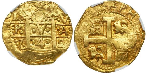 8 Escudo Pérou Or Philippe V d