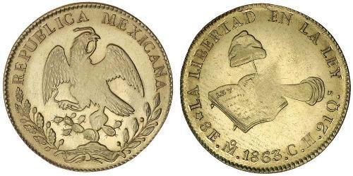 8 Escudo Second Federal Republic of Mexico (1846 - 1863) Or 