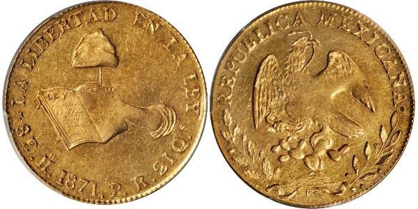 8 Escudo Second Federal Republic of Mexico (1846 - 1863) Or 