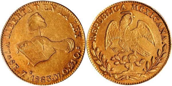 8 Escudo Second Federal Republic of Mexico (1846 - 1863) Or 