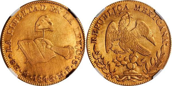 8 Escudo Second Federal Republic of Mexico (1846 - 1863) Or 