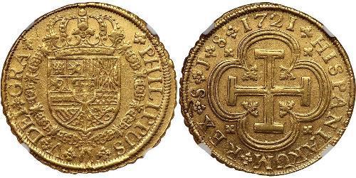 8 Escudo Spanien Or Philippe V d