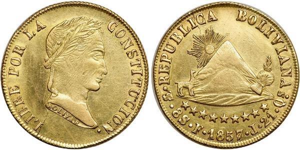 8 Escudo Bolivia (1825 - ) Oro 