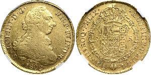 8 Escudo Chile Oro Carlos IV de España (1748-1819)