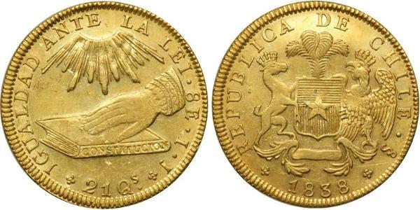 8 Escudo Chile Oro 