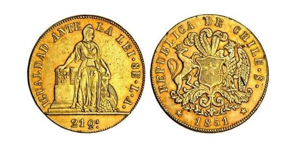 8 Escudo Chile Oro 