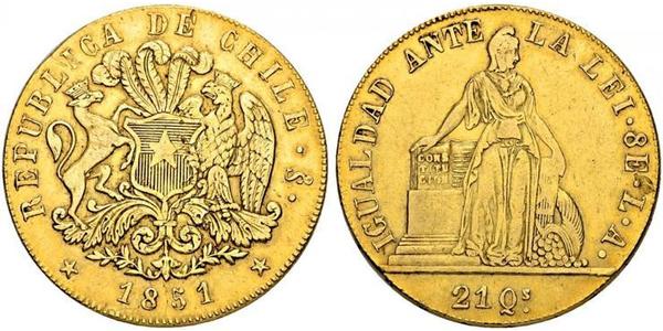 8 Escudo Cile Oro 
