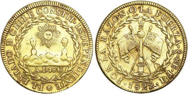 8 Escudo Cile Oro 
